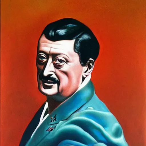 Prompt: salvador dali painting of eric bristow