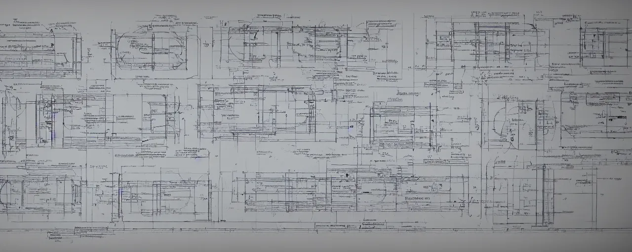 Image similar to detailed blueprints of a nuclear device