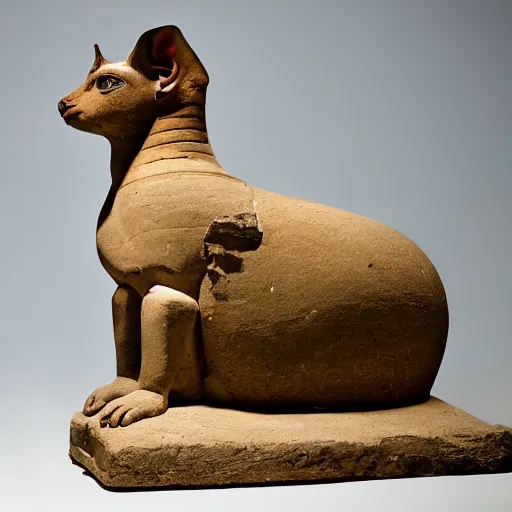 Image similar to the ancient egyptian sphynx statue, as a hedgehog