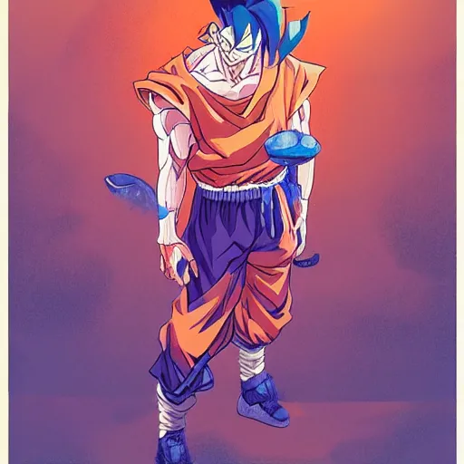 Image similar to a study of cell shaded portrait of goku concept art, llustration, post grunge, concept art by josan gonzales and wlop, by james jean, Victo ngai, David Rubín, Mike Mignola, Laurie Greasley, highly detailed, sharp focus, alien, Trending on Artstation, HQ, deviantart, art by artgem