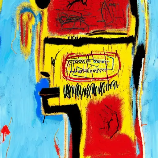 Image similar to A extremely highly detailed majestic hi-res beautiful immaculate head and shoulders painting of a strong black african man by Jean-Michel Basquiat, 8k, high textures, hyper sharp, insanely detailed and intricate, super detailed, 4k HDR high quality