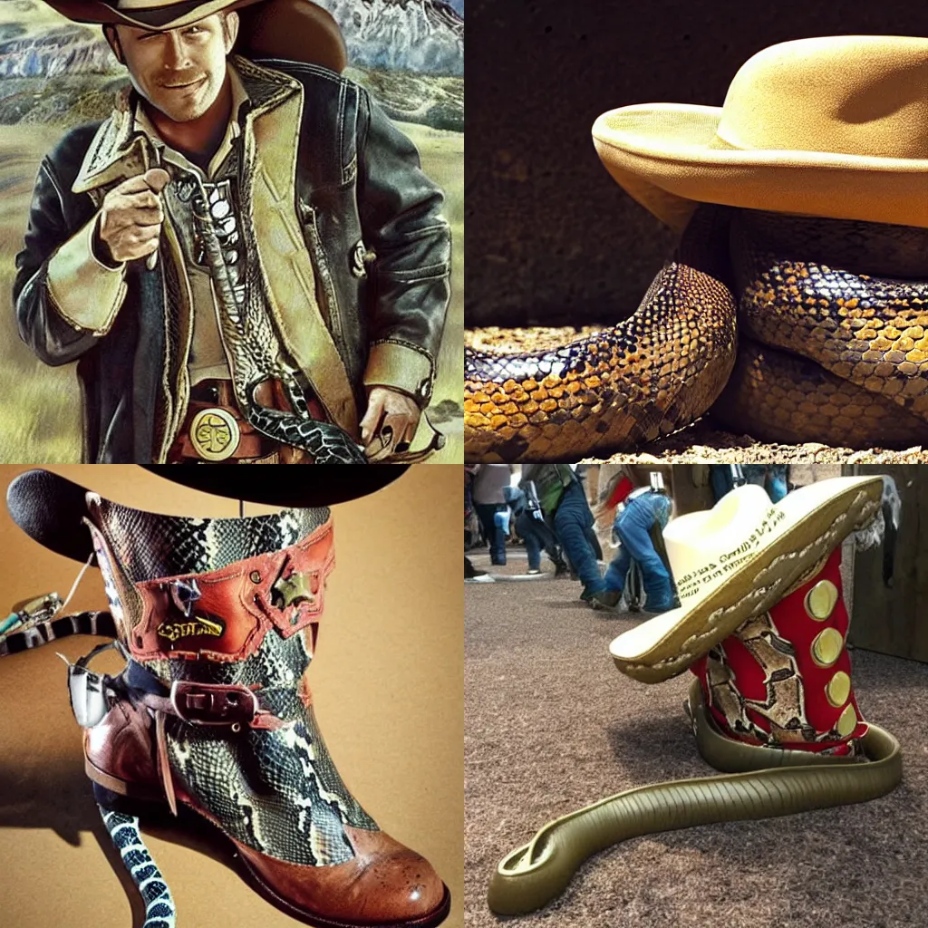 Prompt: There's a snake in my boot!