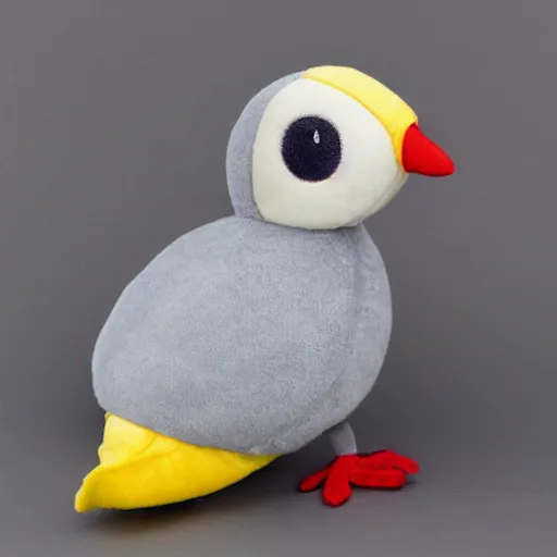 Image similar to a cute gryphon seagull plush doll