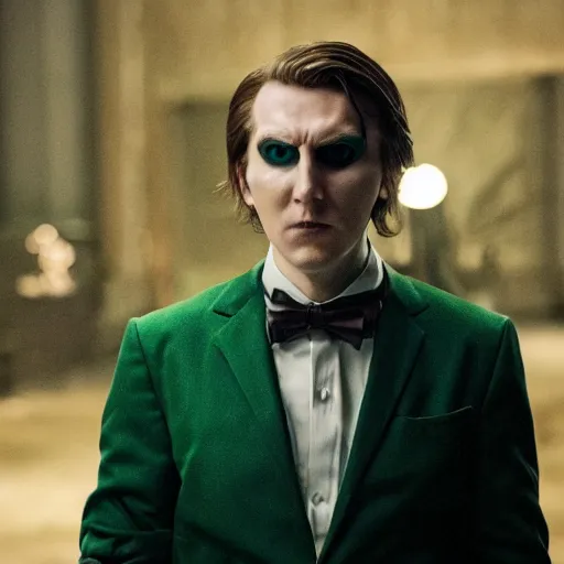 Image similar to film still of Paul Dano as Riddler in a new Batman movie