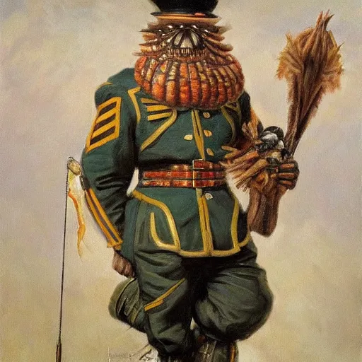 Prompt: full body portrait of a zerg overlord as the dictator of the charlotte hornets, 1 8 8 9, in full military garb, oil on canvas by william sidney mount, trending on artstation