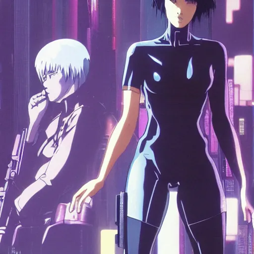 Image similar to Ghost in the Shell, GitS, perfect face, Motoko Kusanagi, film, adaptation, style anime, by Masamune Shirow