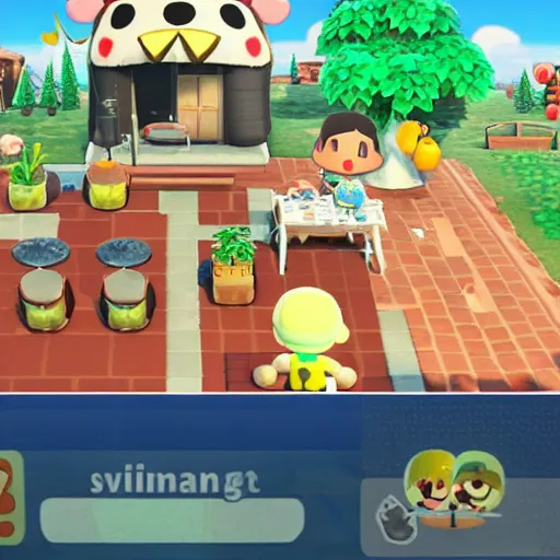 Prompt: animal crossing crime scene screenshot