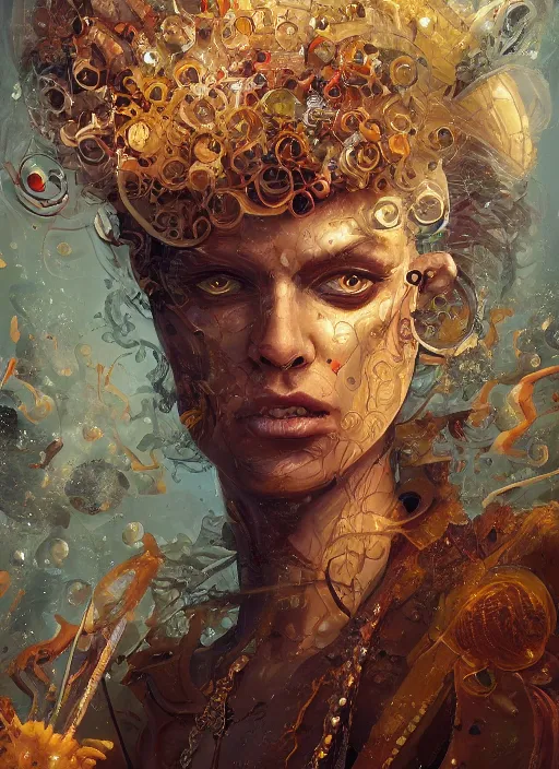 Image similar to high intricate painting of the sandman, jelly, full shot, neil gaiman, maria panfilova, andrea savchenko, mike kime, ludovic plouffe, qi sheng luo, oliver cook, julian calle, eddie mendoza, trending on artstation