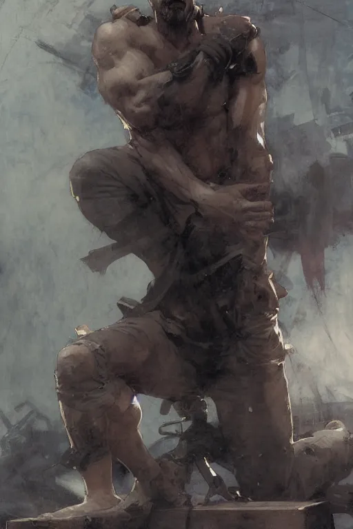 Image similar to man kneeling at the foot of a wooden cross, dramatic lighting art by Yoji Shinkawa by Richard Schmid by greg rutkowski by Sandra Chevrier by Jeremy Lipking cinematic dramatic, by frank miller, illustration by Ruan Jia and Mandy Jurgens and William-Adolphe Bouguereau, Artgerm, 4k, digital art, surreal, space dandy style, highly detailed, godsend, artstation, digital painting, concept art, smooth, sharp focus, illustration by Ruan Jia and Mandy Jurgens and William-Adolphe Bouguereau, Artgerm