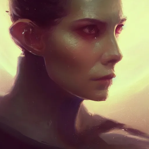 Image similar to A portrait of an android, Star Wars art, art by greg rutkowski, matte painting, trending on artstation