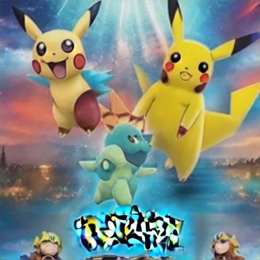 Prompt: Pokemon live action movie poster