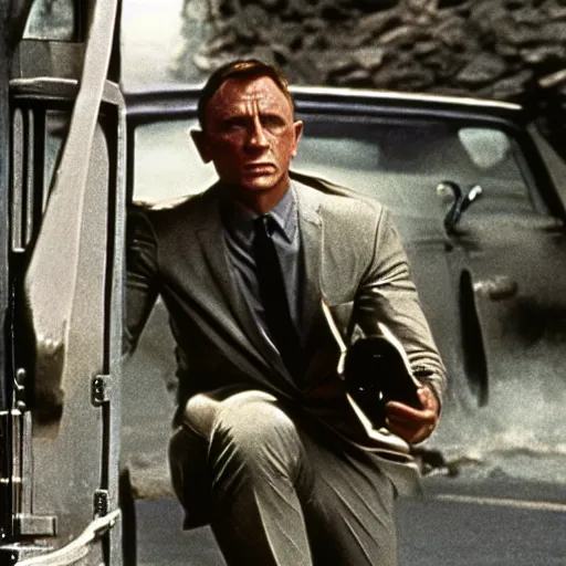 Prompt: daniel craig as james bond in goldfinger 1 9 6 4