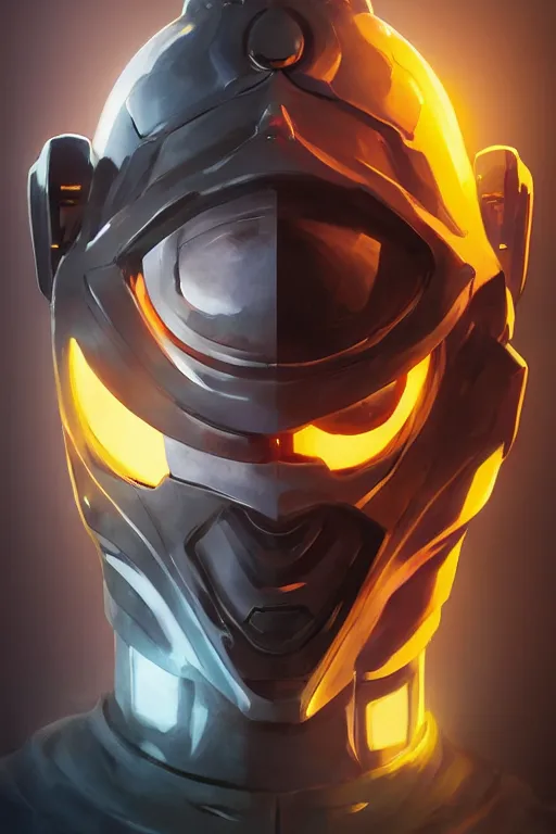 Image similar to epic mask helmet robot ninja portrait stylized as fornite style game design fanart by concept artist gervasio canda, behance hd by jesper ejsing, by rhads, makoto shinkai and lois van baarle, ilya kuvshinov, rossdraws global illumination radiating a glowing aura global illumination ray tracing hdr render in unreal engine 5