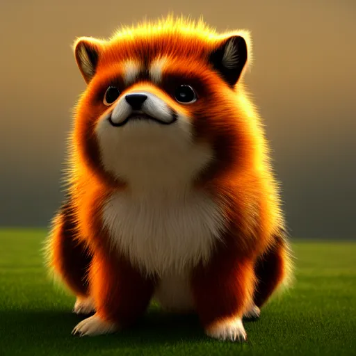 Image similar to photography of a realistic growlithe animal, ultra detailed, 8 k, cinematic lighting, natural background, trending on artstation, pokemon