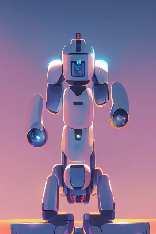 Image similar to metabots medabots medarotto medarot robot minimalist comics, behance hd by jesper ejsing, by rhads, makoto shinkai and lois van baarle, ilya kuvshinov, rossdraws global illumination ray tracing hdr radiating a glowing aura