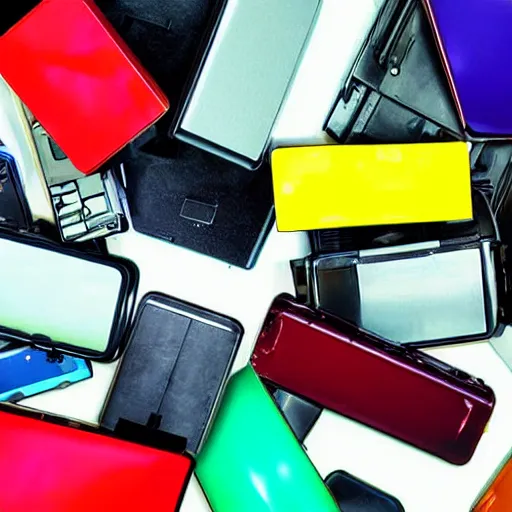 Prompt: e - waste color photograph