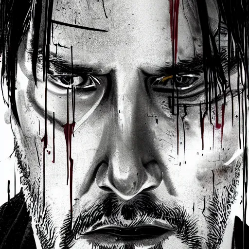 Prompt: john wick in the purge, artstation hall of fame gallery, editors choice, #1 digital painting of all time, most beautiful image ever created, emotionally evocative, greatest art ever made, lifetime achievement magnum opus masterpiece, the most amazing breathtaking image with the deepest message ever painted, a thing of beauty beyond imagination or words, 4k, highly detailed, cinematic lighting