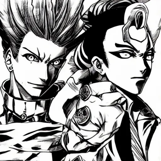 Image similar to portrait from jojo bizzare adventure by hirohiko araki