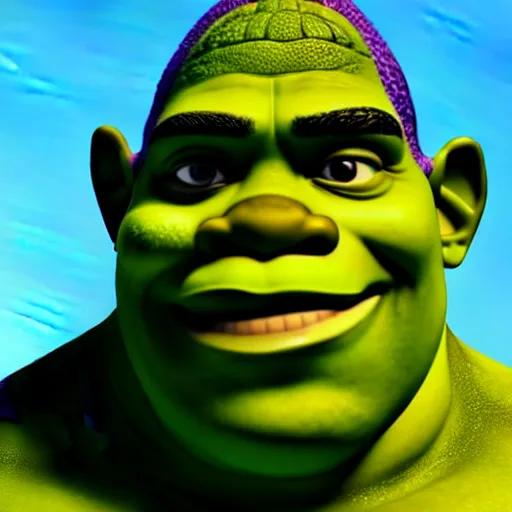 Image similar to obama as shrek, highly detailed, extremely high quality, hd, 4 k, 8 k, canon 3 0 0 mm, professional photographer, 4 0 mp, lifelike, top - rated, award winning, realistic, detailed lighting, detailed shadows, sharp, no blur, edited, corrected, trending