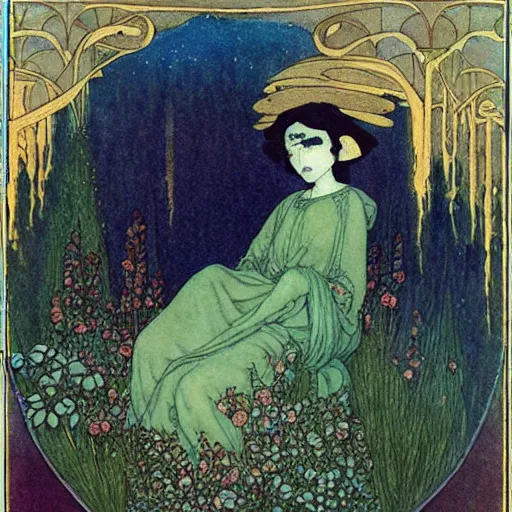 Image similar to painting by edmund dulac, highly detailed, high quality, trending on artstation, beautiful