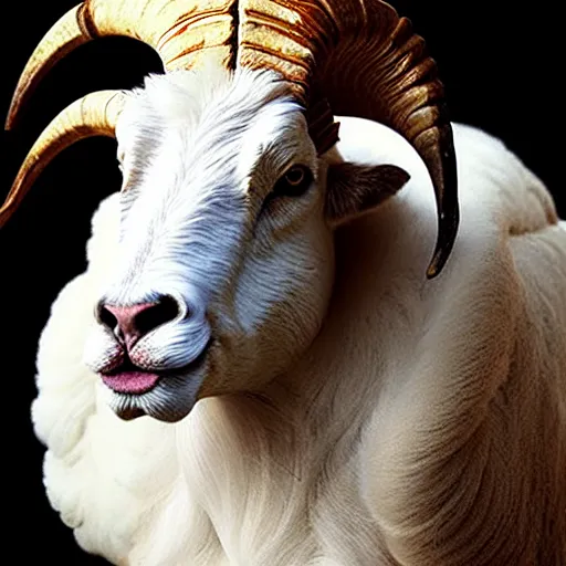 Image similar to a ram animal heavily resembles gordon ramsay.