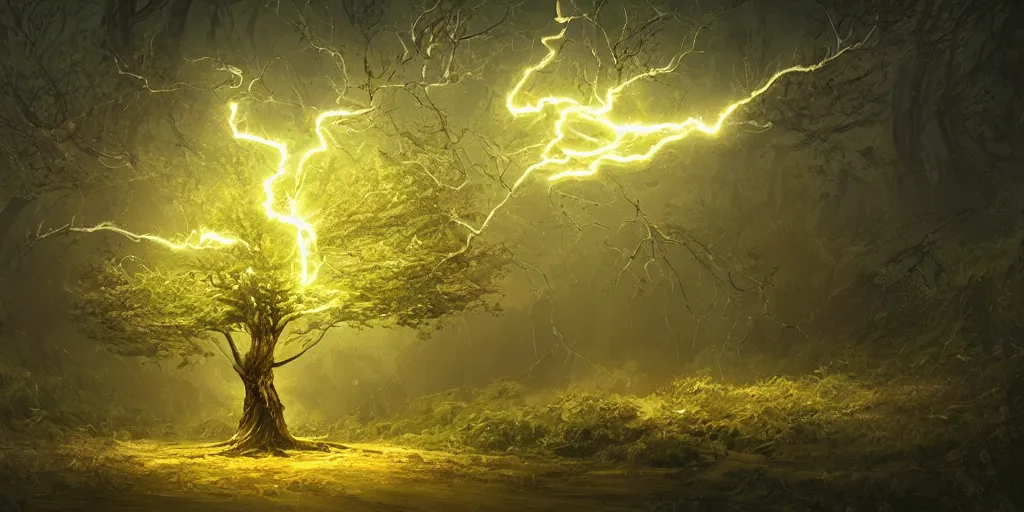 The wise tree soul that got stricken by lightening