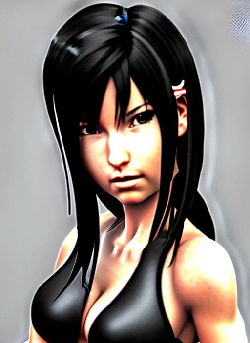 Prompt: tifa lockhart portrait photorealism