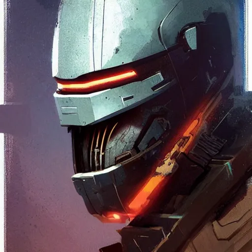 Image similar to portrait of sam worthington by greg rutkowski as a character from dead space