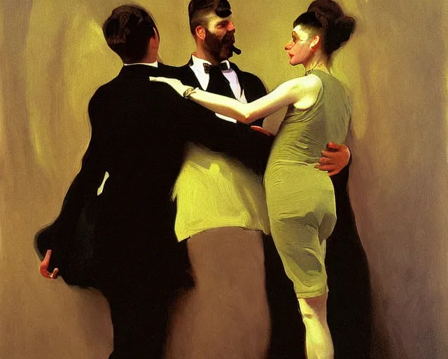 Image similar to witty, surreal, hilarious painting by John Singer Sargent