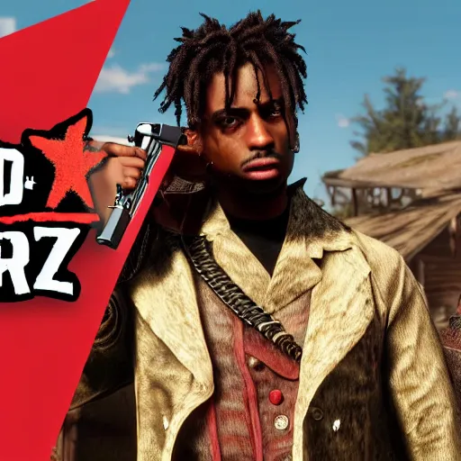 Image similar to playboi carti in red dead redemption 2 4 k the detailed super realistic