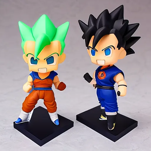 Image similar to high quality portrait flat matte painting of dragon ball in the style of nendoroid and Toon toys , flat anime style, thick painting, medium close-up