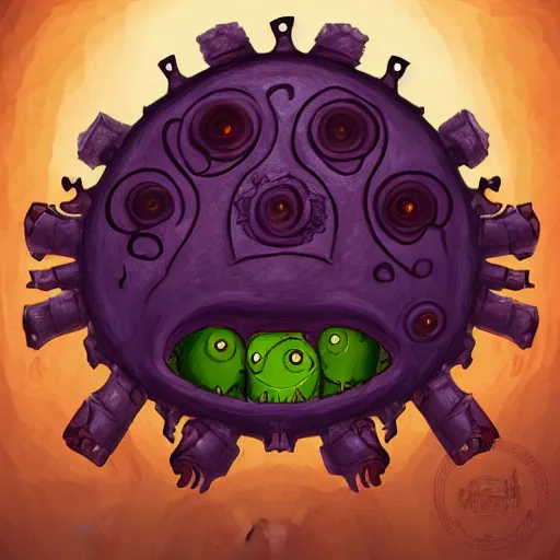 Image similar to a beholder monster, official d & d art, digital art