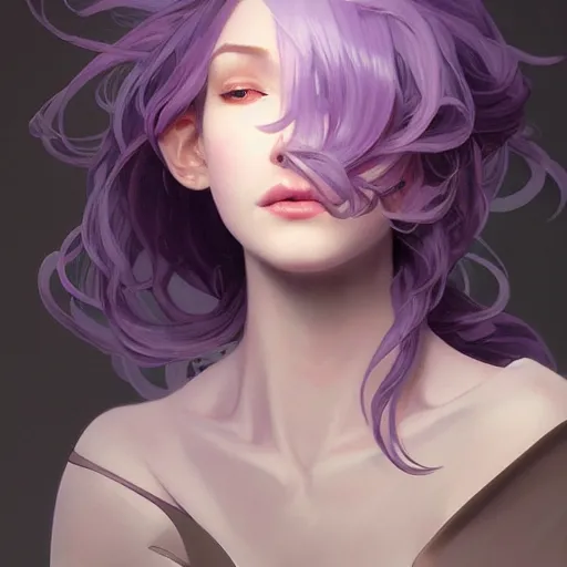 Image similar to smooth organic pattern, lavender, light purple, white, orange, artstation, concept art, smooth, sharp focus, illustration, art by artgerm and greg rutkowski and alphonse mucha and maya takamura and Hitomi Isono