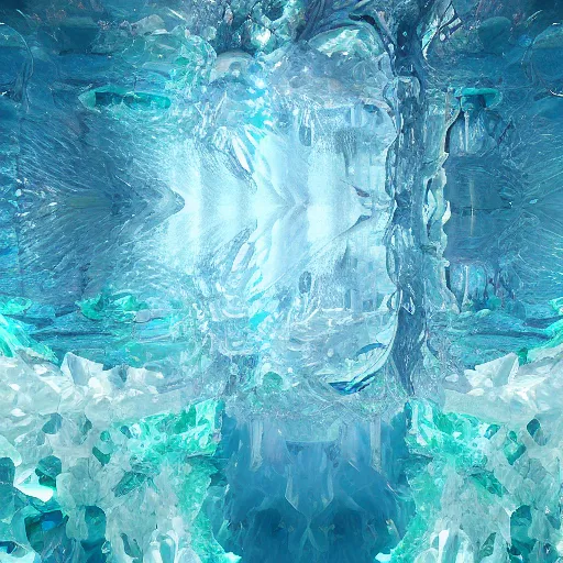 Image similar to islife tearing submerged transparent crystallidigitalart