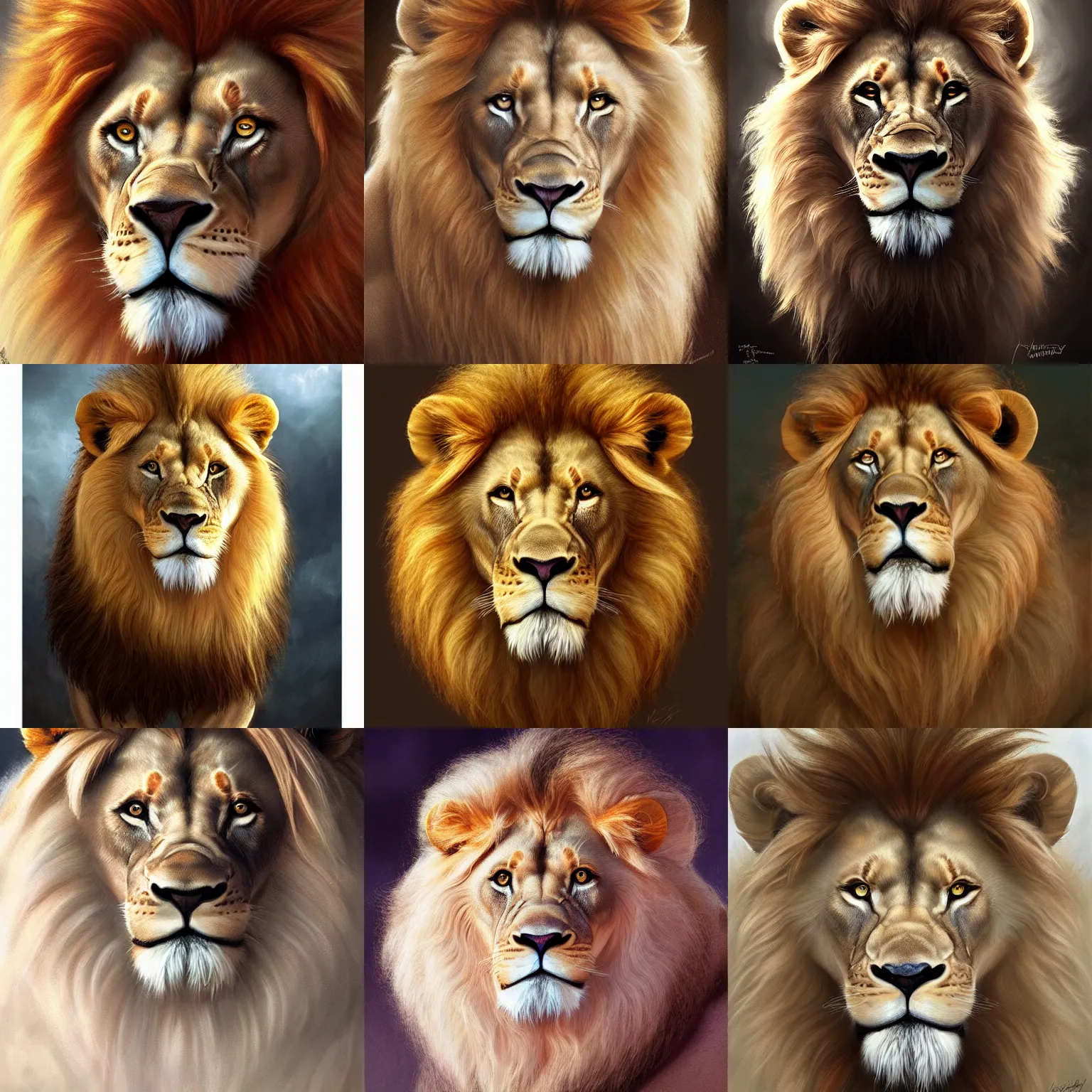 Prompt: lion white mane. red eyes. digital painting, detailed, 8 k, trending on artstation, smooth, sharp focus artwork by mark arian, artgerm, mark keathley, greg rutkowski