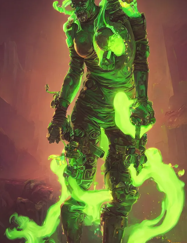 Prompt: toxic avenger in jade coloured cyberpunk toxic slime with green flames, by frank fazetta and peter mohrbacher, trending on artstation, digital art, 4 k resolution, detailed, high quality, hq artwork, character concept, character full body portrait, leather boots