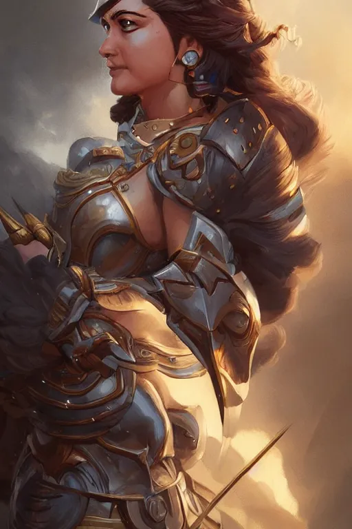 Image similar to amazon valkyrie athena, d & d, fantasy, portrait, highly detailed, headshot, digital painting, trending on artstation, concept art, sharp focus, illustration, art by artgerm and greg rutkowski and magali villeneuve