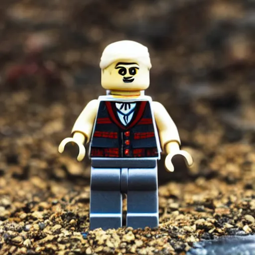 Prompt: George Fisher lego mini figure, macro photography, detailed, 8k