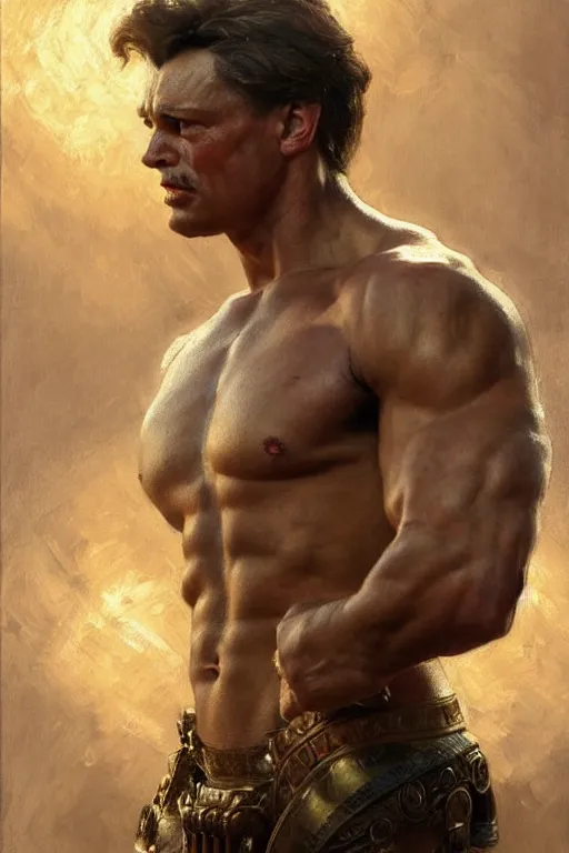 Prompt: muscular viktor orban, highly detailed painting by gaston bussiere, craig mullins, j. c. leyendecker 8 k