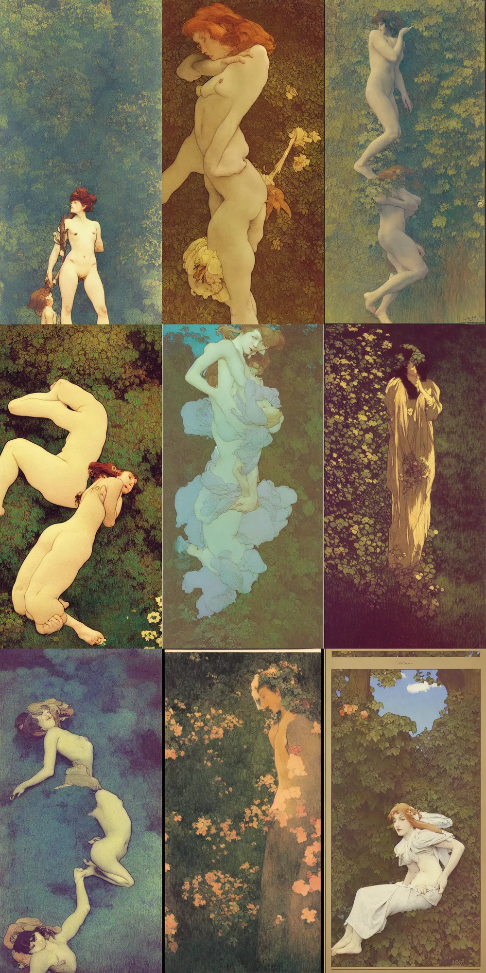 Prompt: kodak portra 4 0 0, 8 k, soft light, clean lines, drawn by maxfield parrish, james jean, alphonse mucha, yoji shinkawa, henri gillet, william morris, john henry dearle, odilon redon, gaston bussiere, felicien rops, eugene grasset, janis rozentals