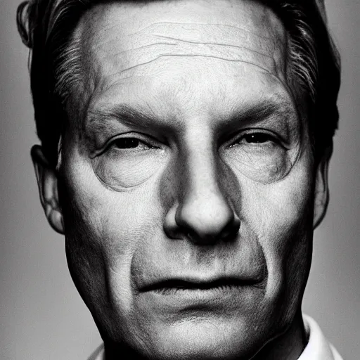 Prompt: face portrait of a swedish man, politically right wing, photo by annie leibovitz