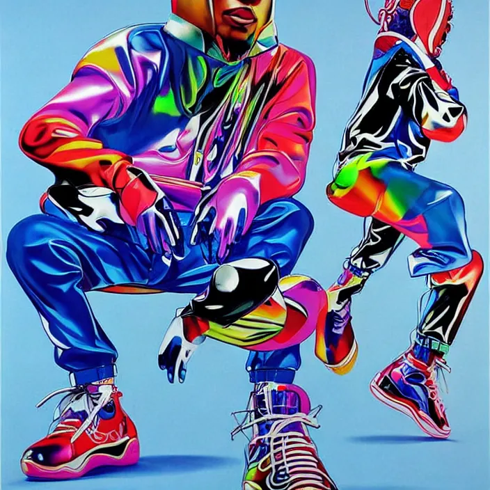 Image similar to futuristic sneakers in jeff koons hip hop bauhaus style, highly detailed, hyper realistic, art by todd mcfarlane