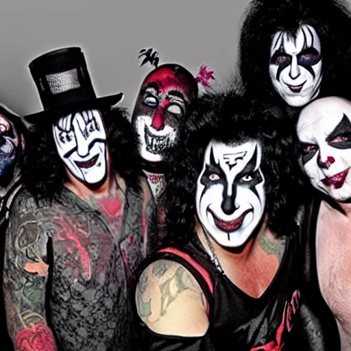 Prompt: The band KISS if they all became Juggalos