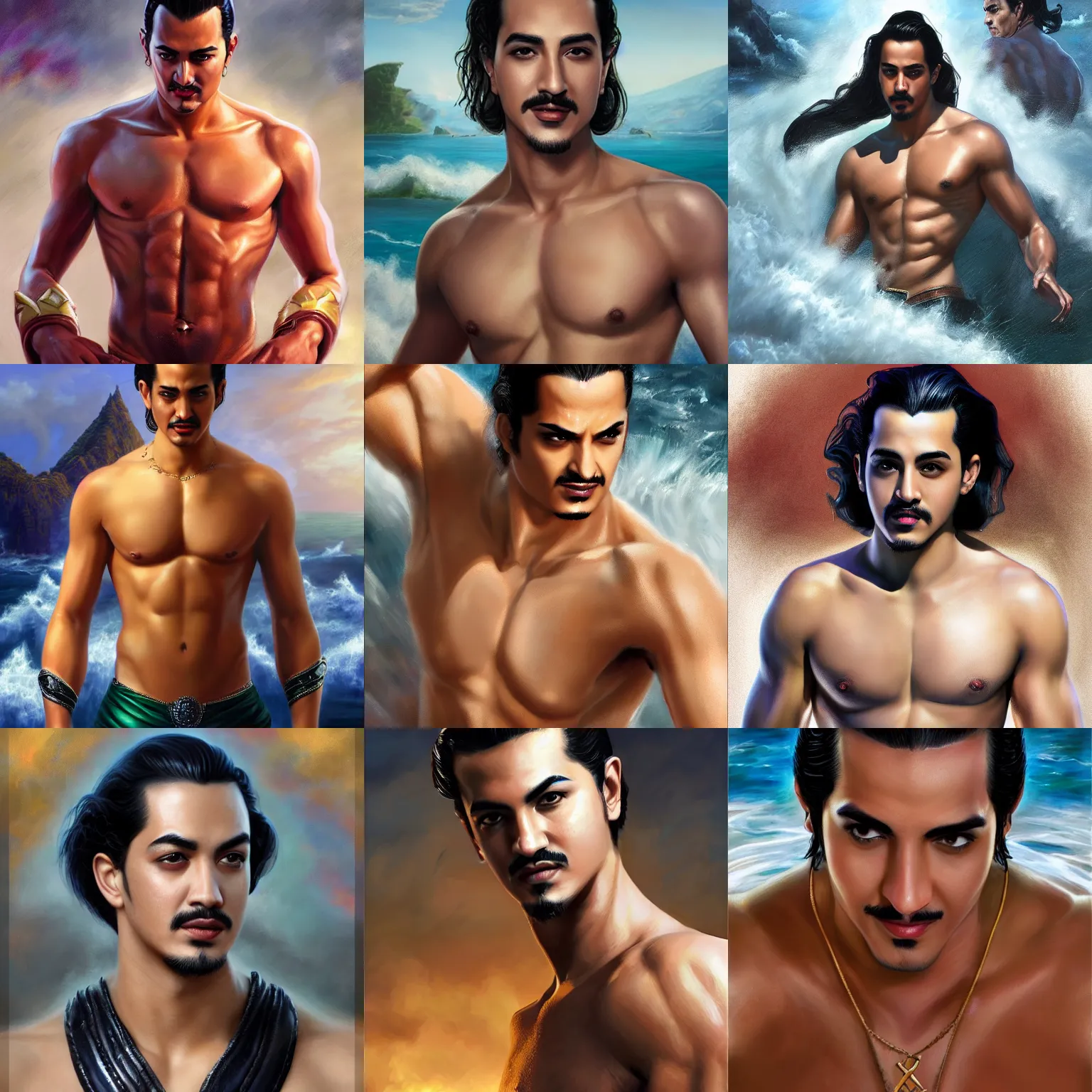 Prompt: avan jogia as namor. digital painting, detailed, 8 k, trending on artstation, smooth, sharp focus artwork by mark arian, artgerm, mark keathley, greg rutkowski