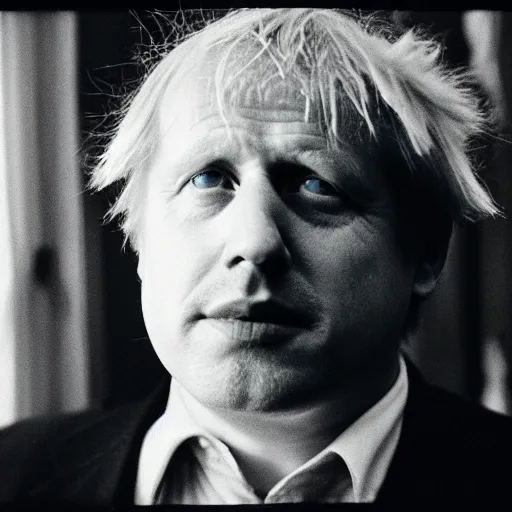 Image similar to 35mm film still of Boris Johnson, figure portrait