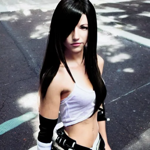 Image similar to tifa lockheart in real life