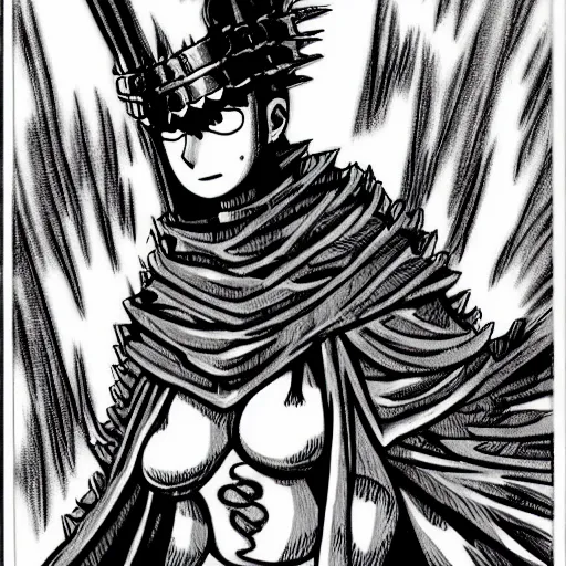 Image similar to marge simpson in berserk drawn by eiichiro oda