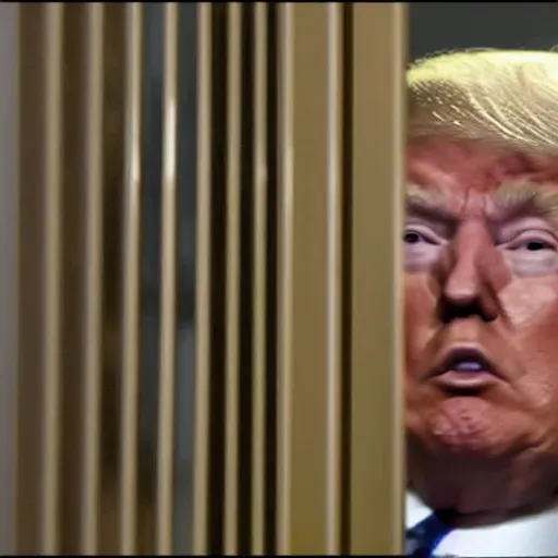 Image similar to donald trump in prison, 4k