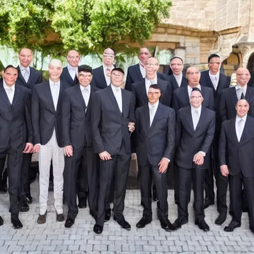 Image similar to 5 0 bald men in suits