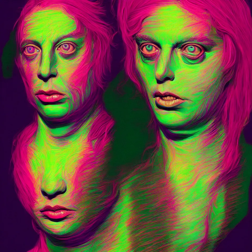 Image similar to bright psychedelic todd solondz turning into a woman, diffuse lighting, fantasy, intricate, elegant, highly detailed, lifelike, photorealistic, digital painting, artstation, illustration, concept art, smooth, sharp focus, art by francis bacon